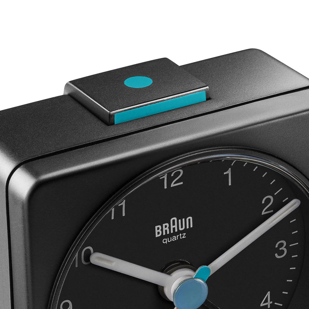 Braun x Paul Smith Limited Edition Classic Travel Analogue Alarm Clock - Black - Image 4