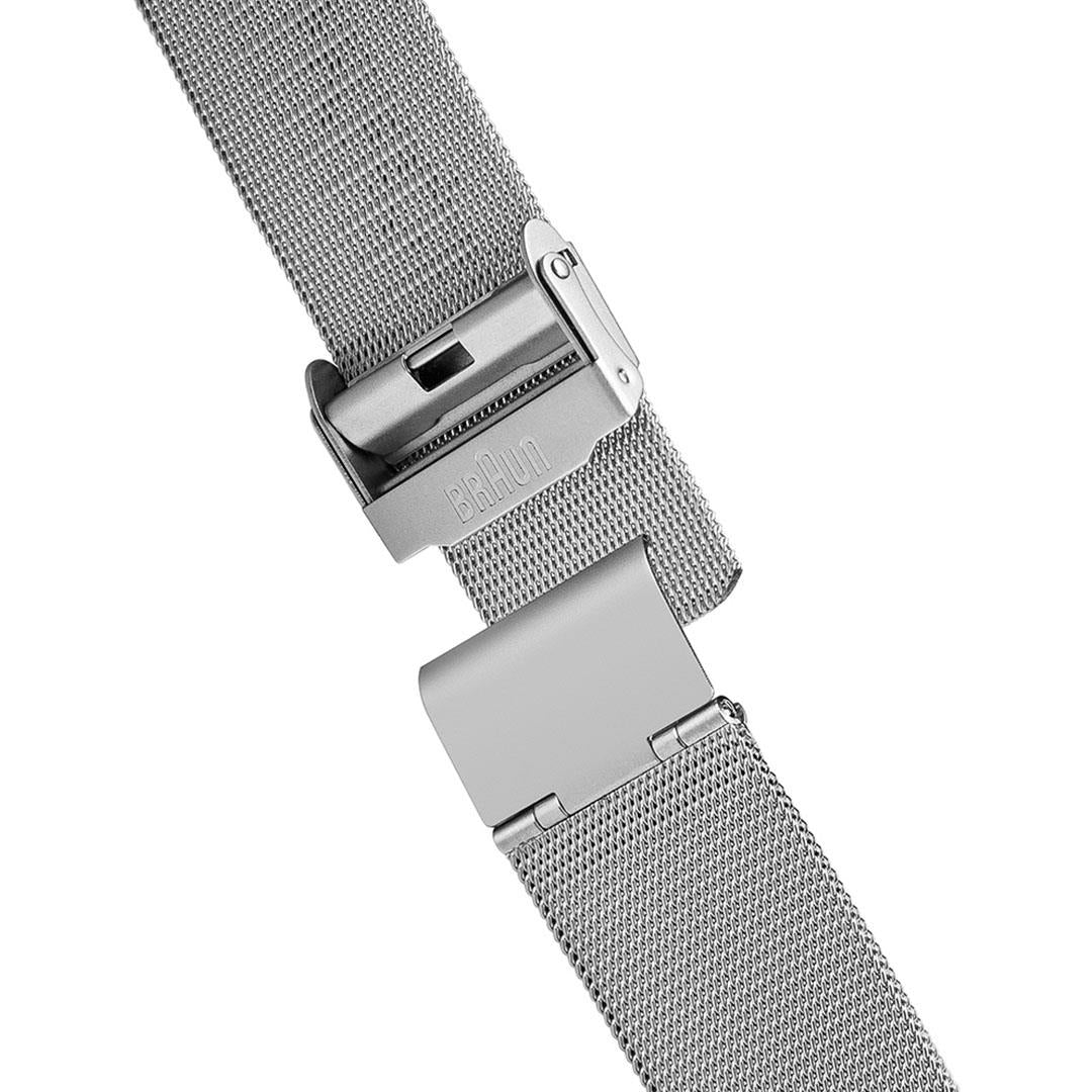 BN0032 Braun gents classic watch - black dial and silver mesh bracelet - Image 7