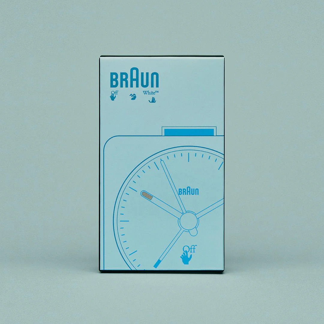 BC02 Off-White™ x Braun limited edition classic travel analogue alarm clock - blue - Image 4